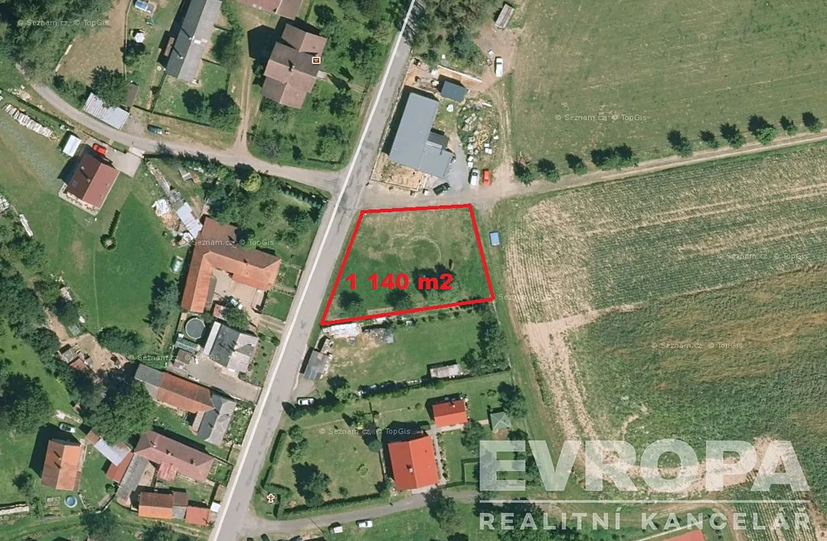 Prodej stavebního pozemku 1140 m²